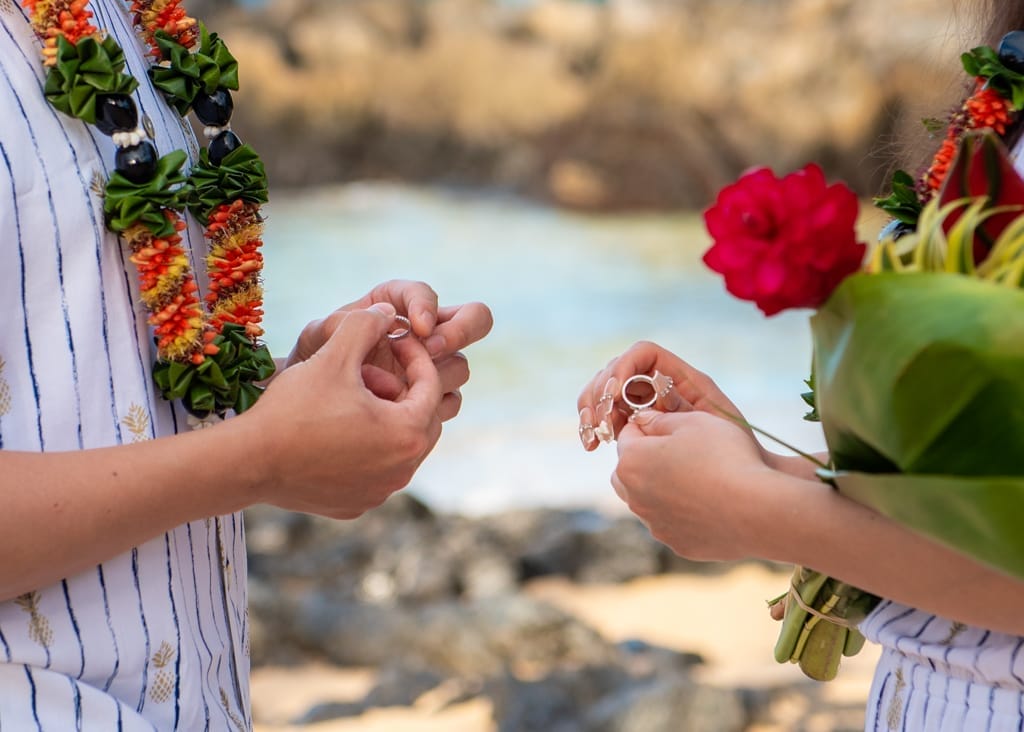 Makena Wedding rings Maui photo