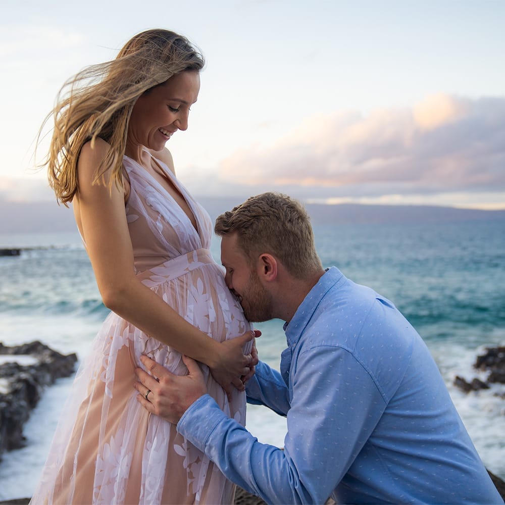 Maternity1-Alexis Seaside Maternity photoshoot in Maui with Lokahi photography